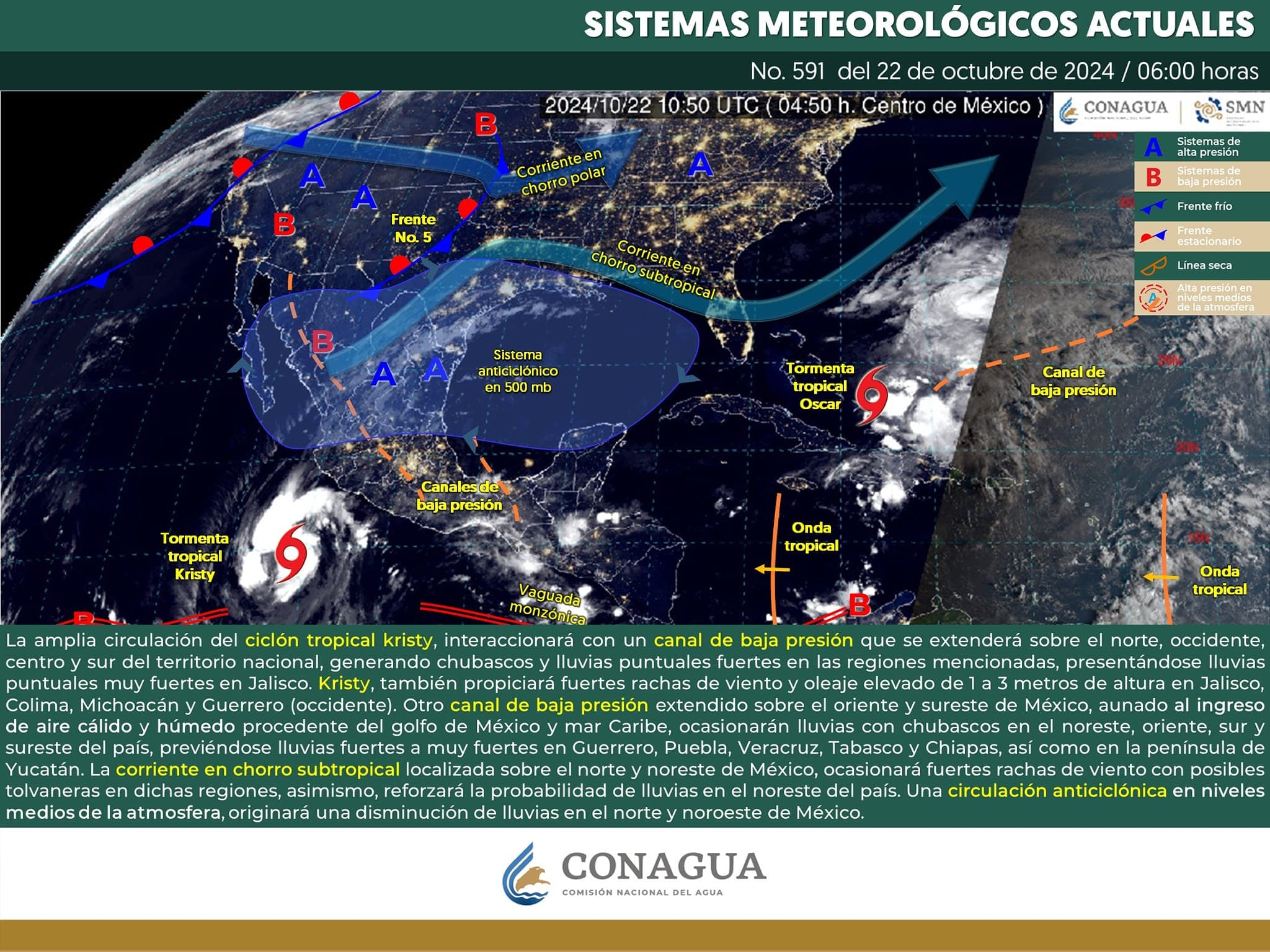 Chubascos moderados para Tabasco 