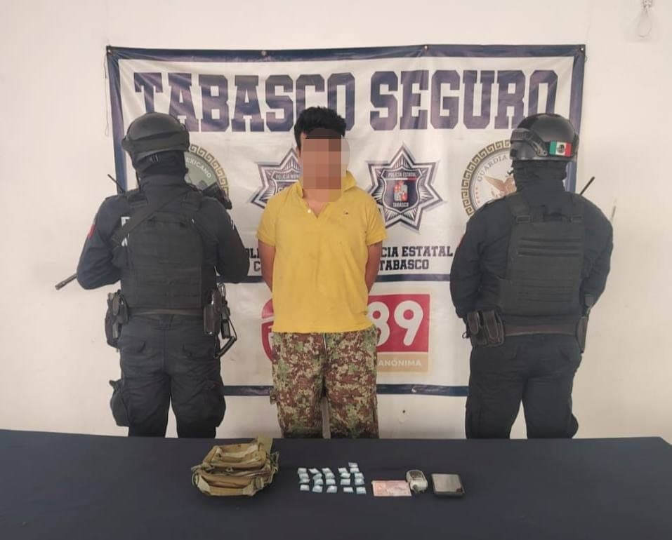 Detienen a narcograpero en Comalcalco