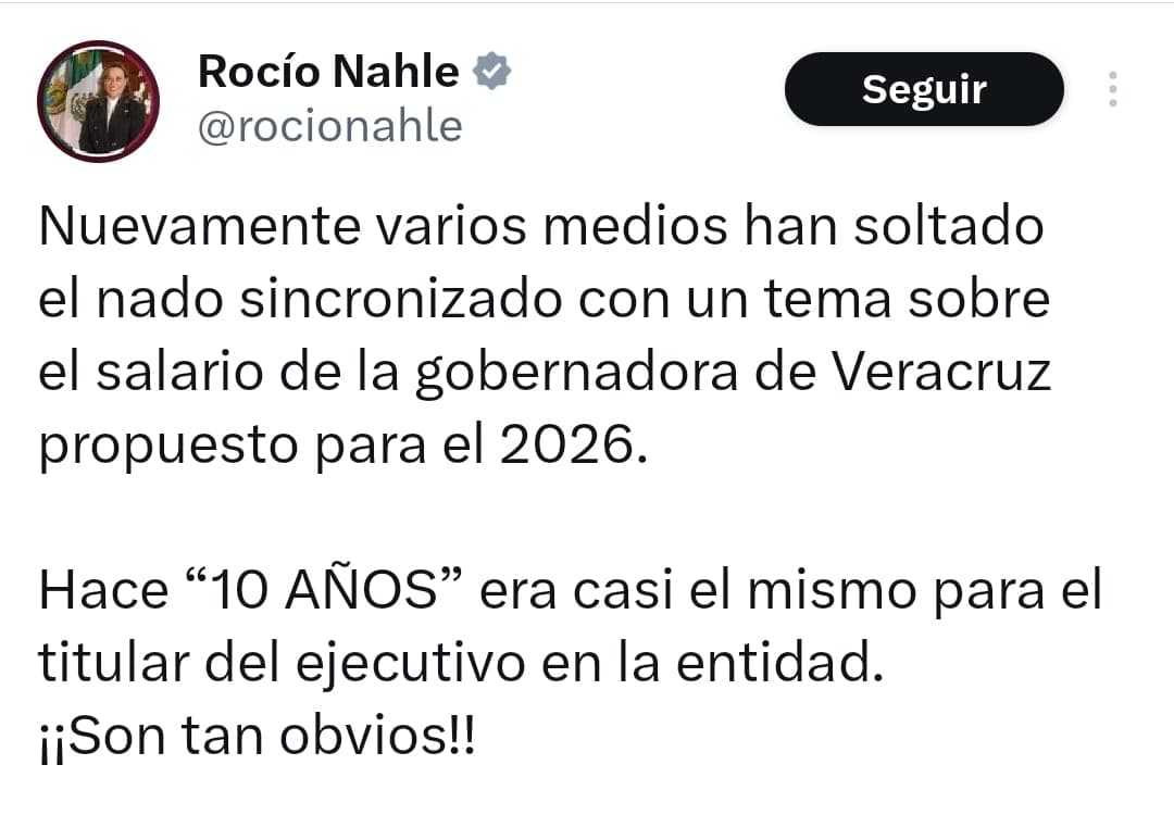 "Duarte ganaba lo mismo hace diez años’ justifica Nahle ante aumento de sueldo