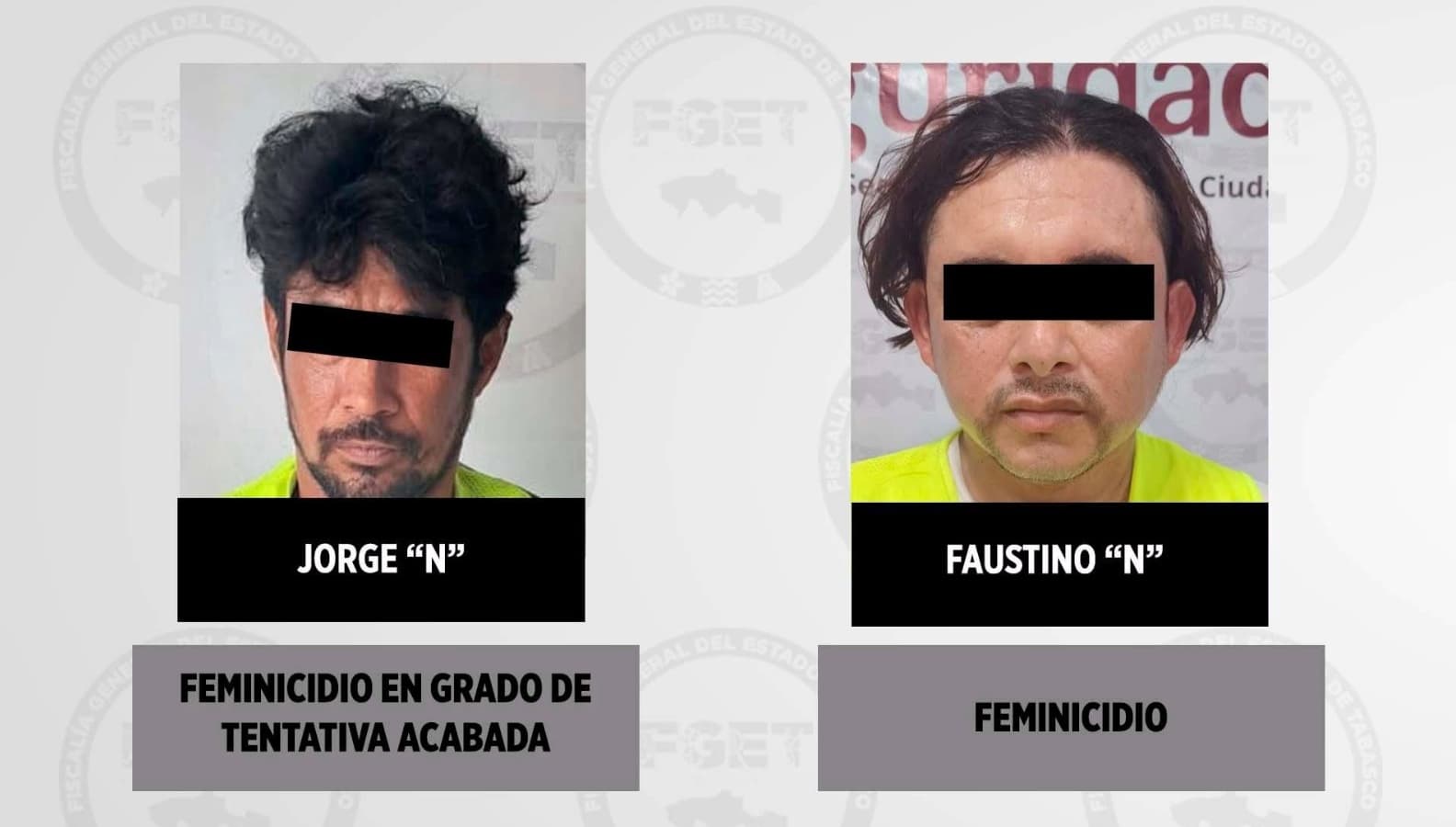 Obtiene FGE vinculación a proceso contra 2 presuntos feminicidas