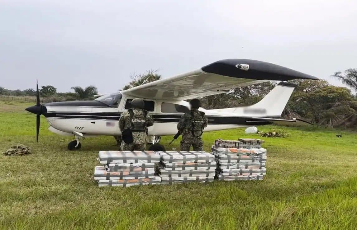Se atribuye EU inteligencia que incautó narcoavioneta en Tabasco