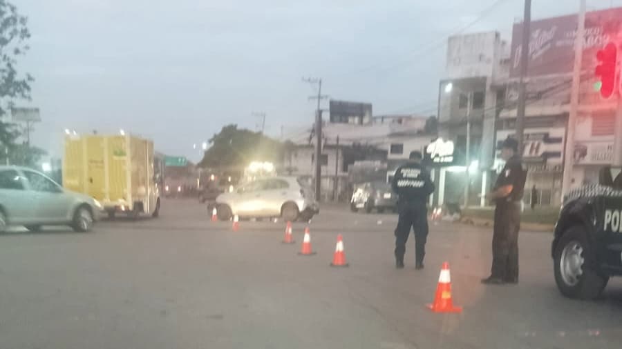 Accidente mortal en la glorieta de Soriana San Joaquín