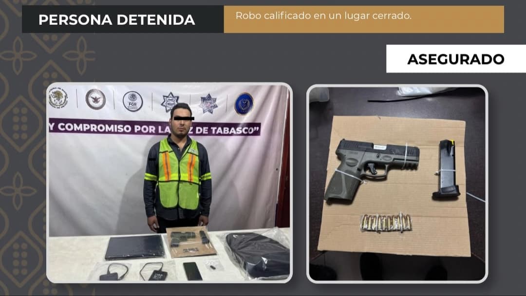Detenido "El Teco" por presunto robo en Plaza Ankor