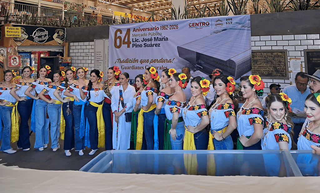 Representantes de los 17 municipios de Tabasco visitan el Mercado Pino Suárez