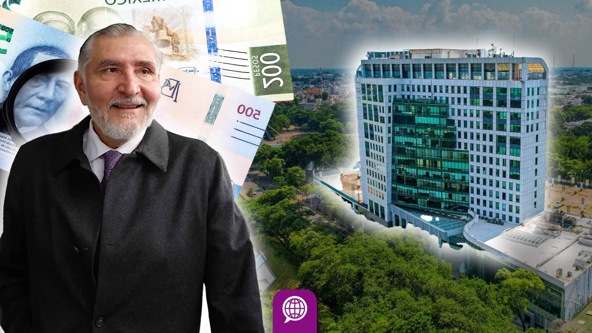 Adán Augusto, socio en Torre Empresarial de Villahermosa