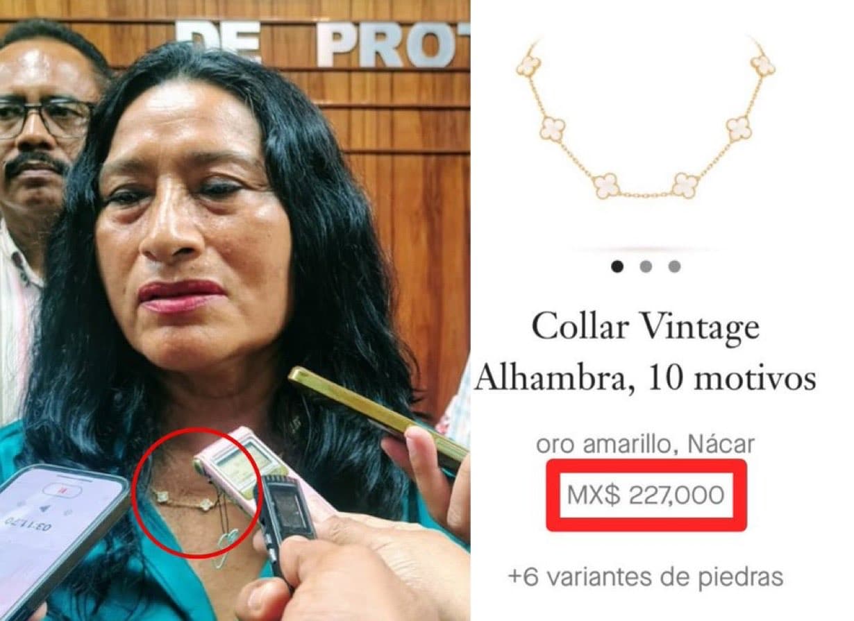 Collar de 227 mil pesos "Regalo del Pueblo": Alcaldesa de Acapulco