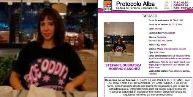 Venezolana visita Tabasco y desaparece