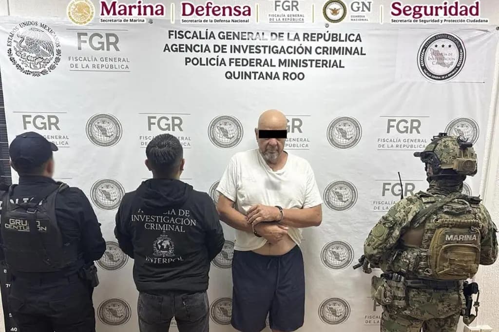 Detienen en Cancún a criminal solicitado por EU